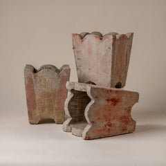 Small Concrete Planters with Wonderful Patina