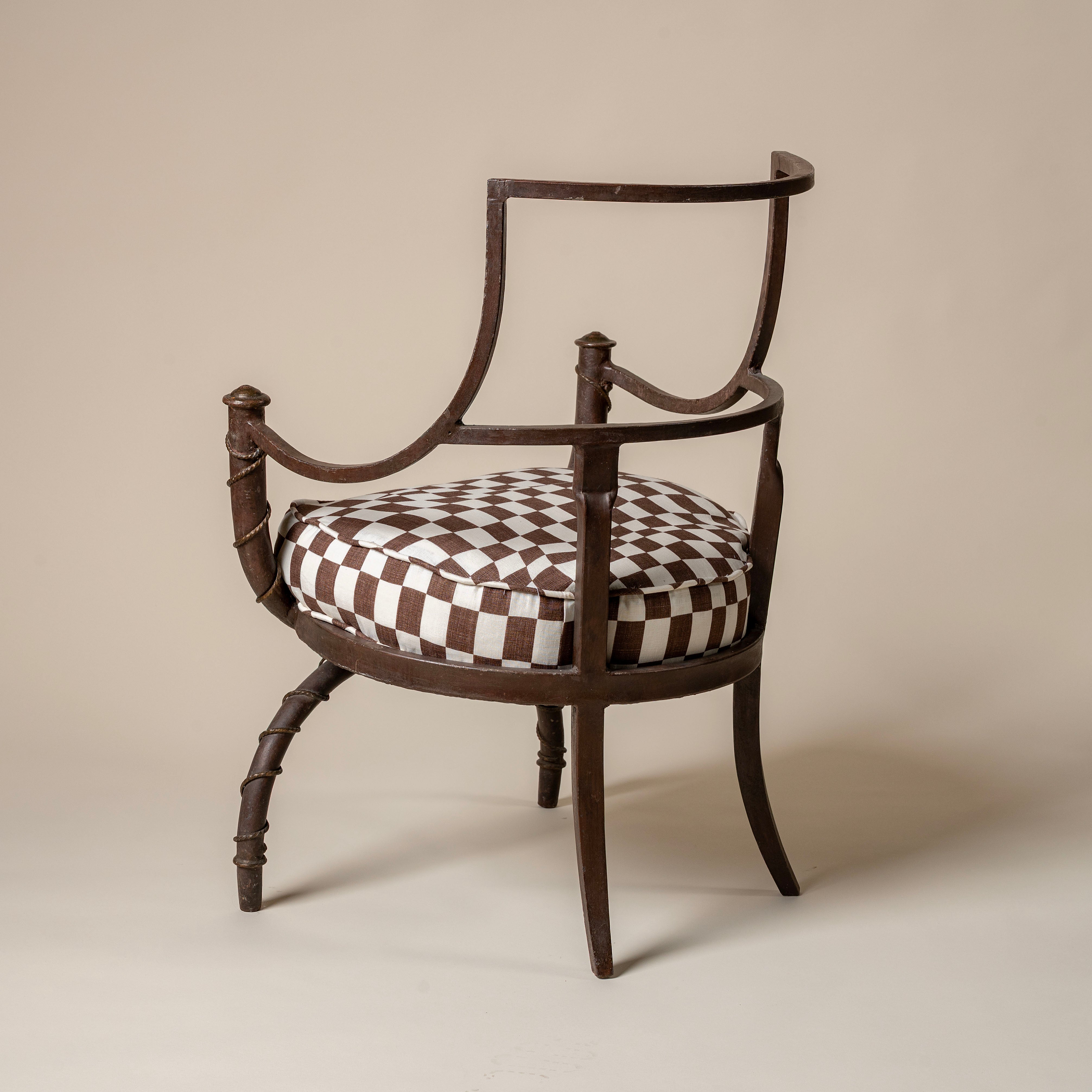 Metal Maison Jansen Campaign Chair – FOUND