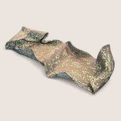 Handmade Nesting Wave Tray in Moon Stone Finish, Made by Local Houston Artist