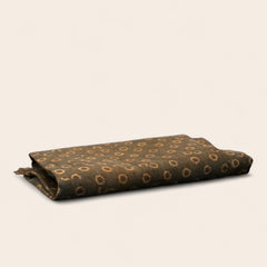 The House of Lyria Indigo Linen Table Cloth with Pattern, Made in Italy
