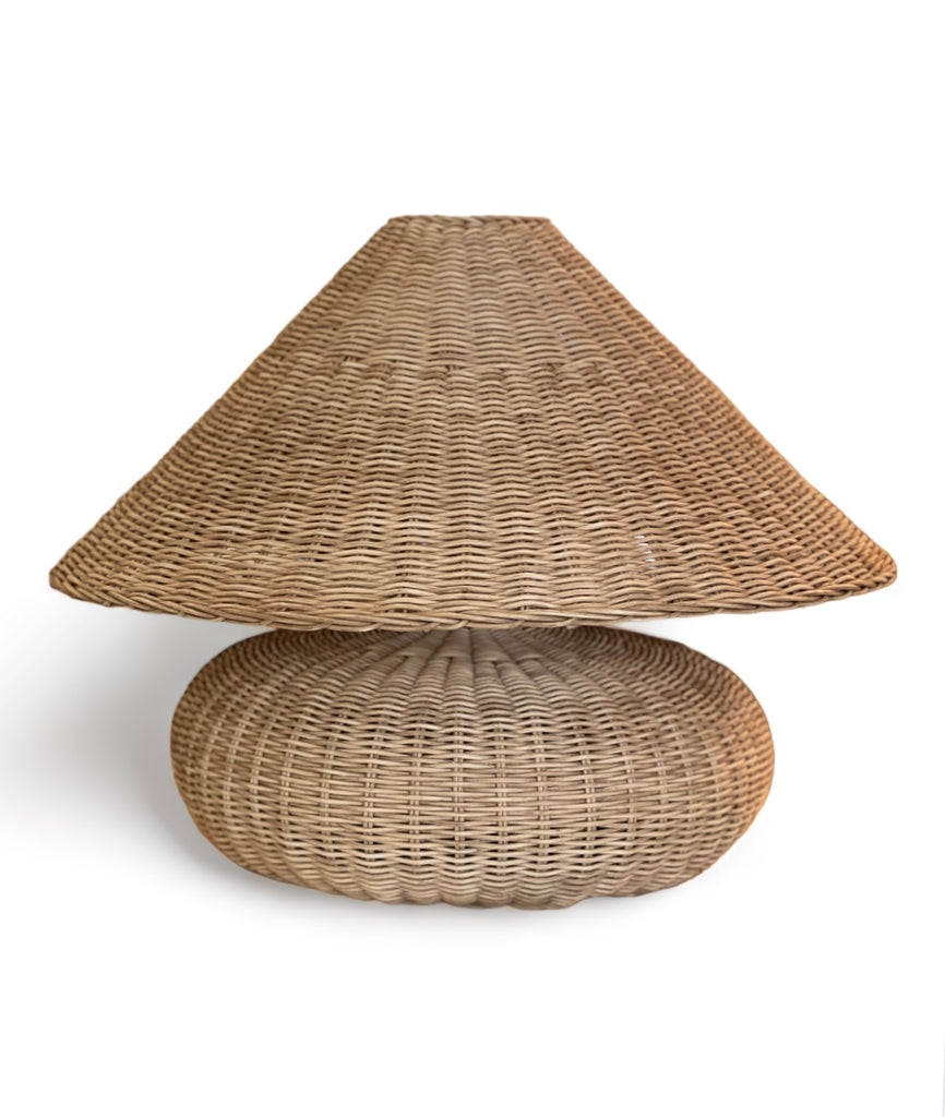 Handwoven Tule Weave Table Lamp, Handmade in Mexico