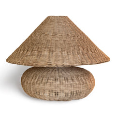 FOUND Collection Handwoven Tule Weave Table Lamp, Handmade in Mexico