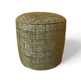 Round Stool in Brushed Wool