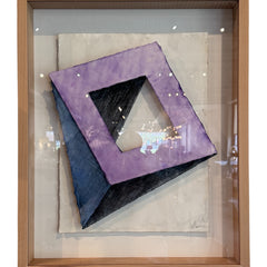 Layered Geometrical Purple Watercolor Collage
