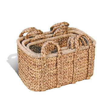 Woven Water Hyacinth Basket