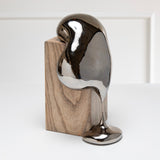"The Drip", Hand Sculpted Porcelain Sculpture on Ash Wood Box