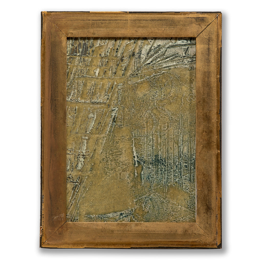 Textured Abstract Painting in Vintage Frame