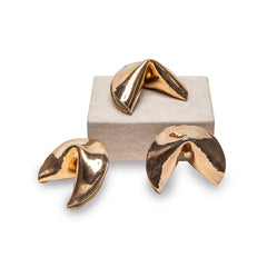 Gold Ceramic Fortune Cookie