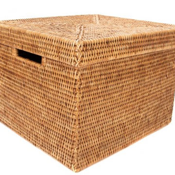 Woven Storage Box with Lid