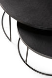Ethnicraft Round Tray Coffee Table Set/ Extra Large/ Large