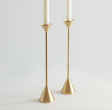 12.5" Medium Cone Brass Spindle Candle Holder