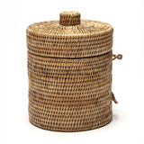 Woven Ice Bucket with Tongs