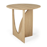 Ethnicraft Oak Geometric Side Table