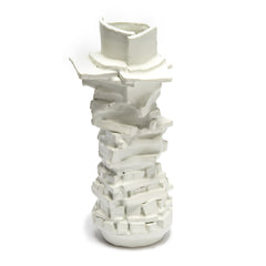 Vintage White Pottery Sculpture