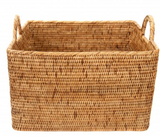 Woven Basket with Hoop Handles