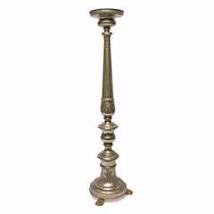 Pair Tall Silver Altar Candlesticks