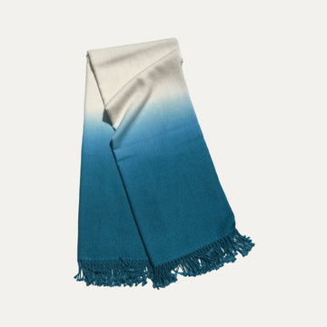 Dip Dyed Throw in Peacock