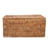 Rectangular Double Bath Roll Tissue Holder with Hinged Lid