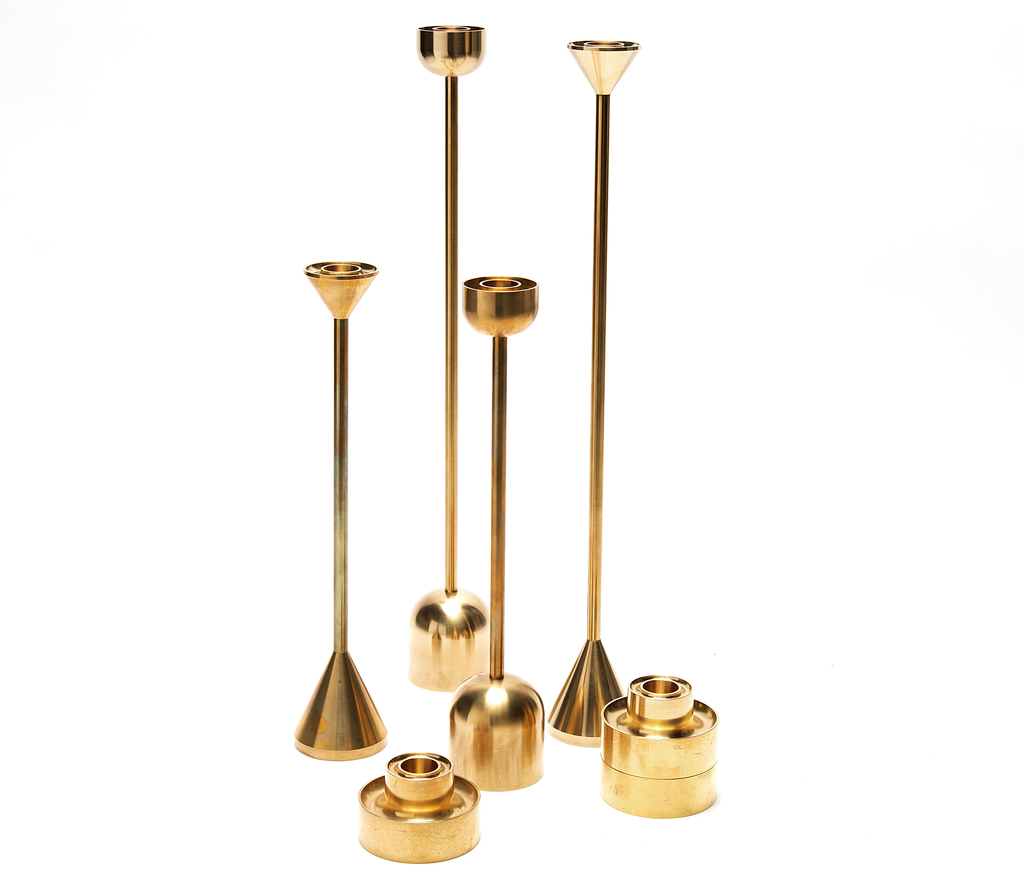 Large Brass 18 Tall Cone Spindle Candle Holder – FOUND