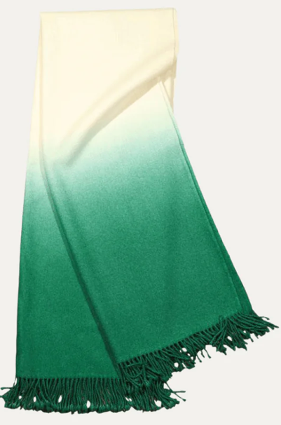 Dip Dyed Throw - Emerald