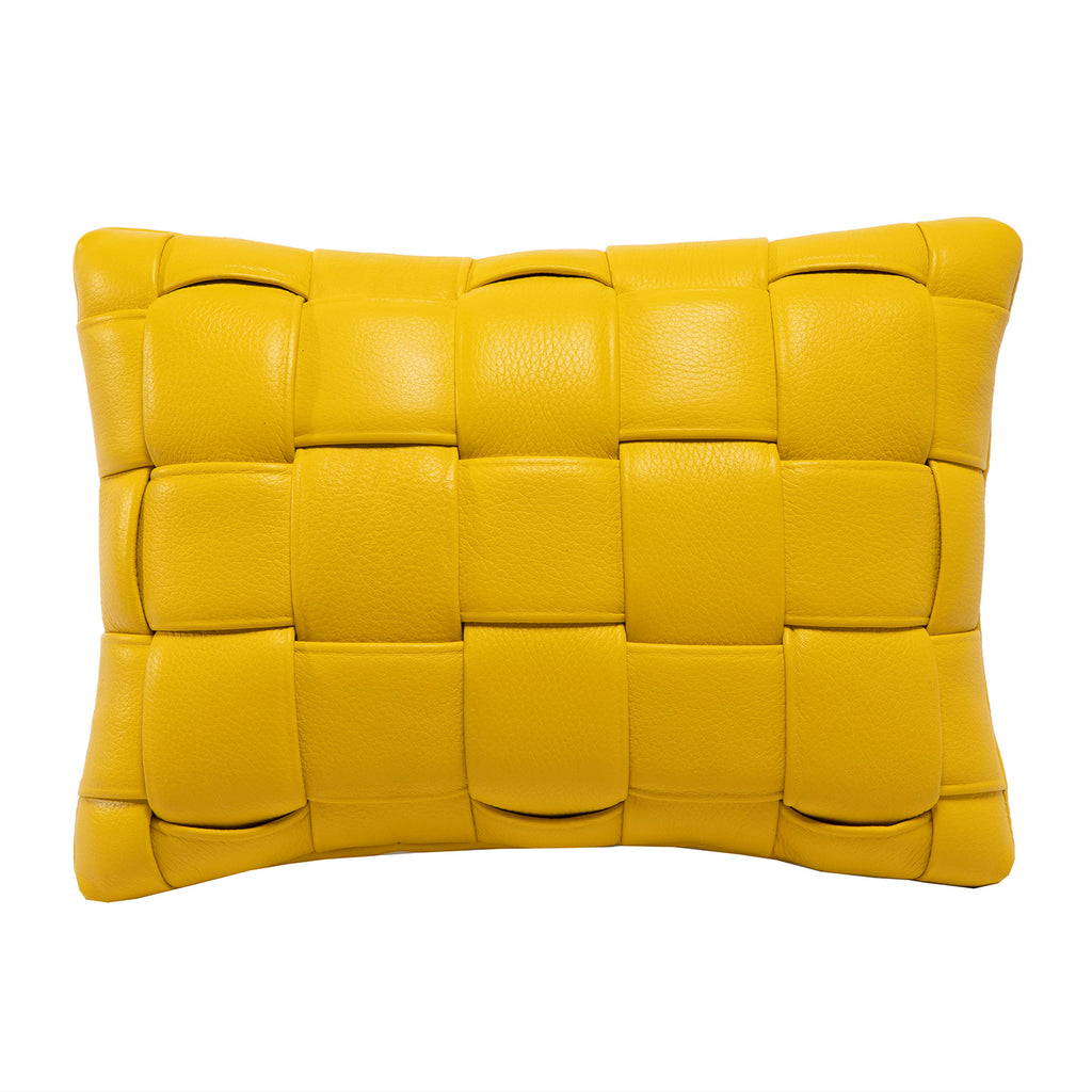 Mini Canary Leather Pillow