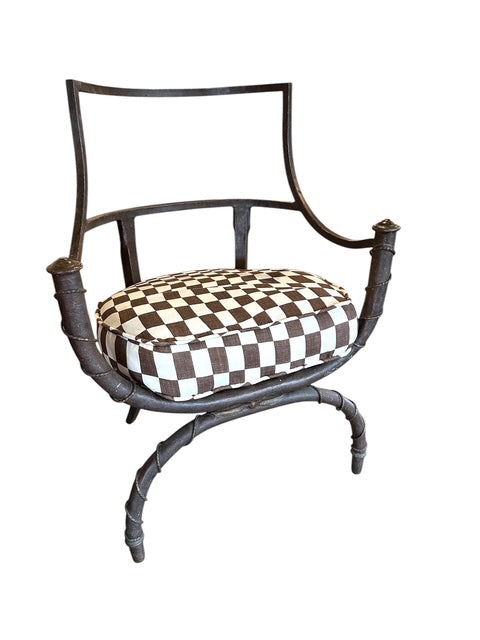 Metal Maison Jansen Campaign Chair