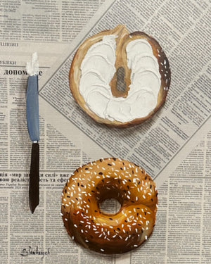 Bagel Impasto Painting