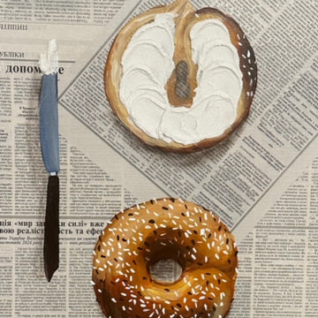 Bagel Impasto Painting