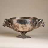 Vintage Silver-Plated Champagne Bucket with Bull Head Handles