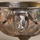 Vintage Silver-Plated Champagne Bucket with Bull Head Handles
