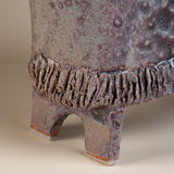 Purple Textured Ceramic Planter on Small Feet