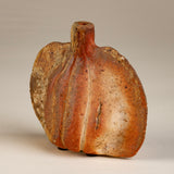 20th Century Orange Glazed, Gourd Shaped Pottery Vase