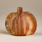 20th Century Orange Glazed, Gourd Shaped Pottery Vase