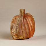 20th Century Orange Glazed, Gourd Shaped Pottery Vase