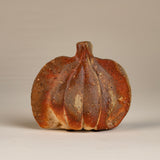 20th Century Orange Glazed, Gourd Shaped Pottery Vase