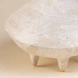 Handmade Ceramic Vessel on Tripod Base with White Glaze