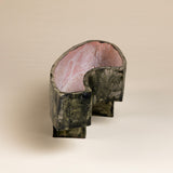 Footed Circular Ceramic Vessel, Vintage