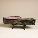 Footed Circular Ceramic Vessel, Vintage