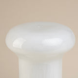 Mid-20th Century Italian Modern  Opaque White Glass and Chrome Table Lamp