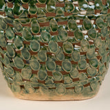 Tall Green Wonky Ceramic Vassel