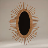 MCM SunBurst Oval Rattan Mirror