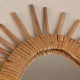 MCM SunBurst Oval Rattan Mirror