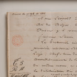 Framed Hand Written French Documents