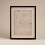 Framed Hand Written French Documents