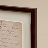 Framed Hand Written French Documents