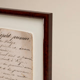 Framed Hand Written French Documents