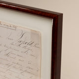 Framed Hand Written French Documents