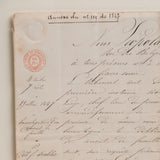 Framed Hand Written French Documents