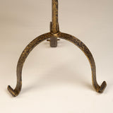 Bronze drinks table with a hammered textured finish