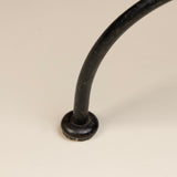 Pair of Vintage Mid-Century "Florentine" Style Black Wrought Iron Curule Stools.